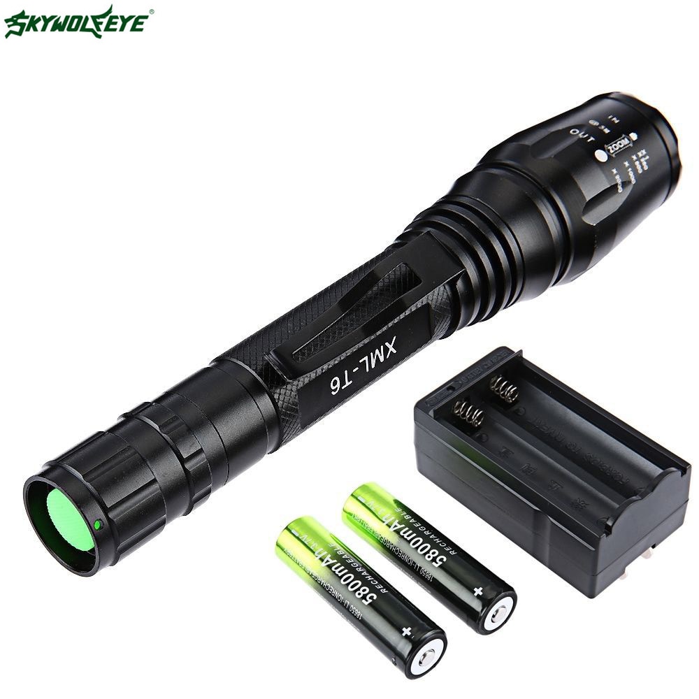 Zoomable 9000LM XM-L T6 LED  2*18650   ..
